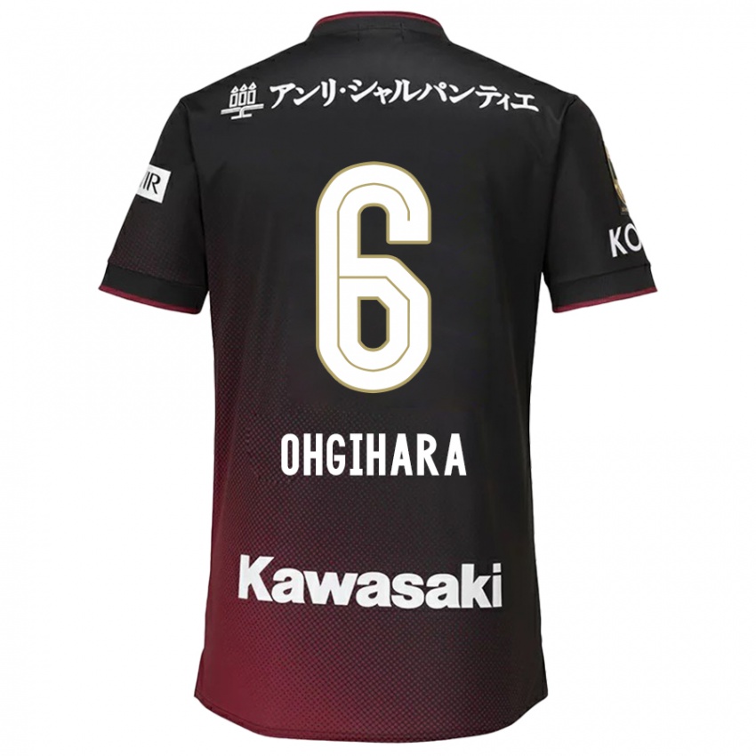 Kinderen Takahiro Ogihara #6 Zwart Rood Thuisshirt Thuistenue 2024/25 T-Shirt