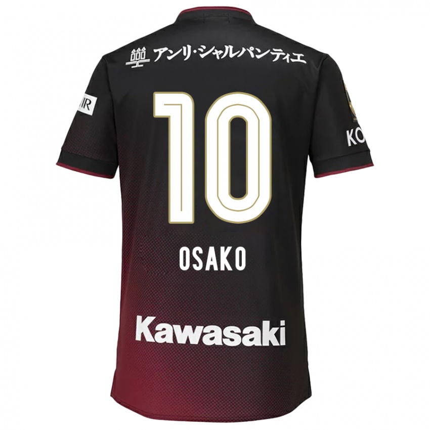 Kinderen Yuya Osako #10 Zwart Rood Thuisshirt Thuistenue 2024/25 T-Shirt