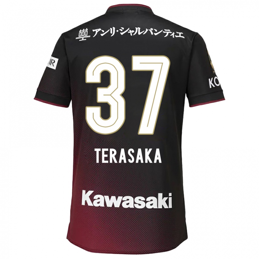 Kinderen Shogo Terasaka #37 Zwart Rood Thuisshirt Thuistenue 2024/25 T-Shirt