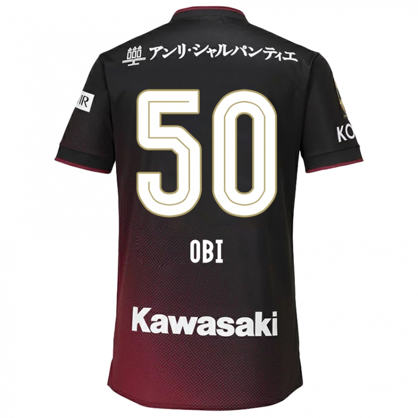 Kinderen Powell Obinna Obi #50 Zwart Rood Thuisshirt Thuistenue 2024/25 T-Shirt