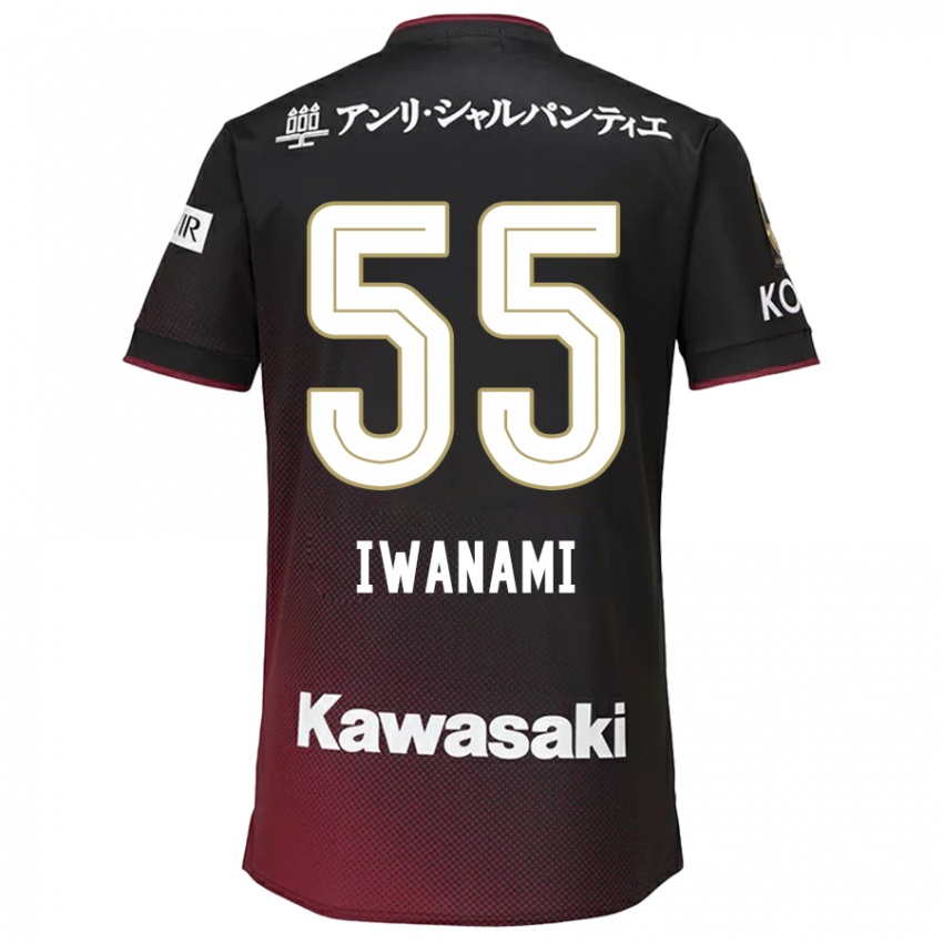 Kinderen Takuya Iwanami #55 Zwart Rood Thuisshirt Thuistenue 2024/25 T-Shirt