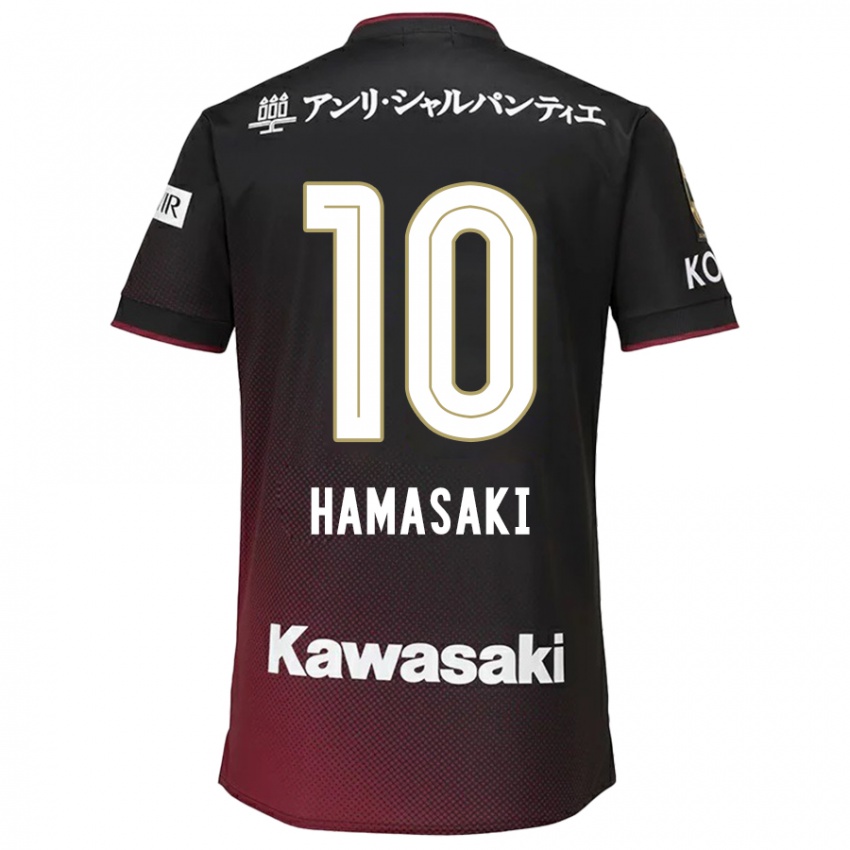 Kinderen Kento Hamasaki #10 Zwart Rood Thuisshirt Thuistenue 2024/25 T-Shirt