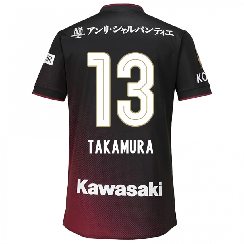 Kinderen Tokiya Takamura #13 Zwart Rood Thuisshirt Thuistenue 2024/25 T-Shirt