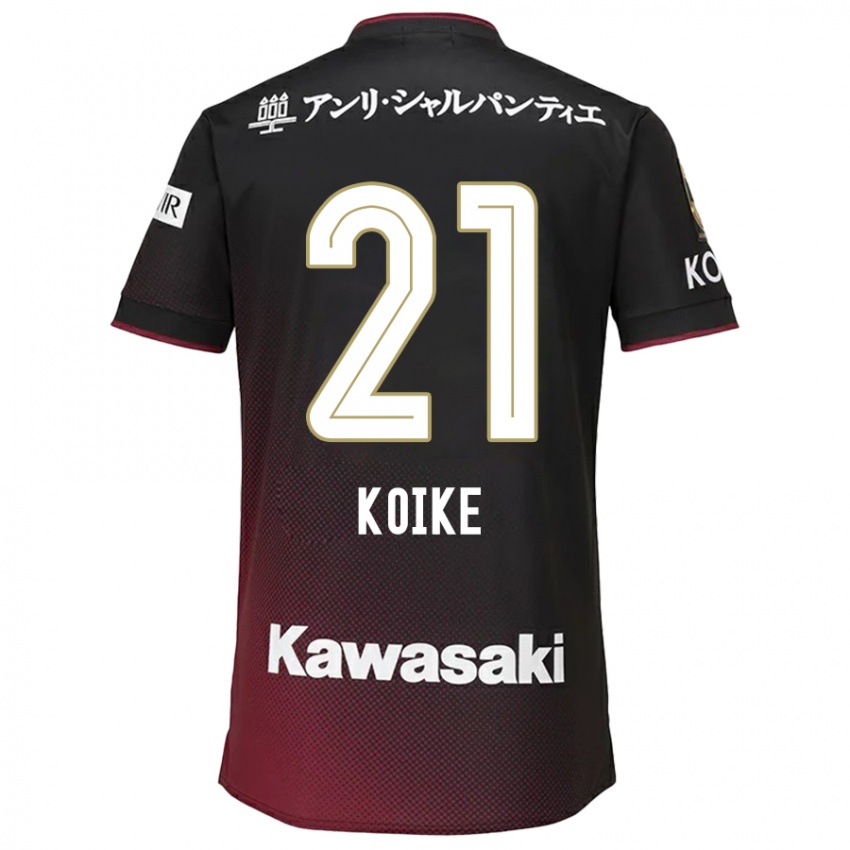 Kinderen Shusuke Koike #21 Zwart Rood Thuisshirt Thuistenue 2024/25 T-Shirt