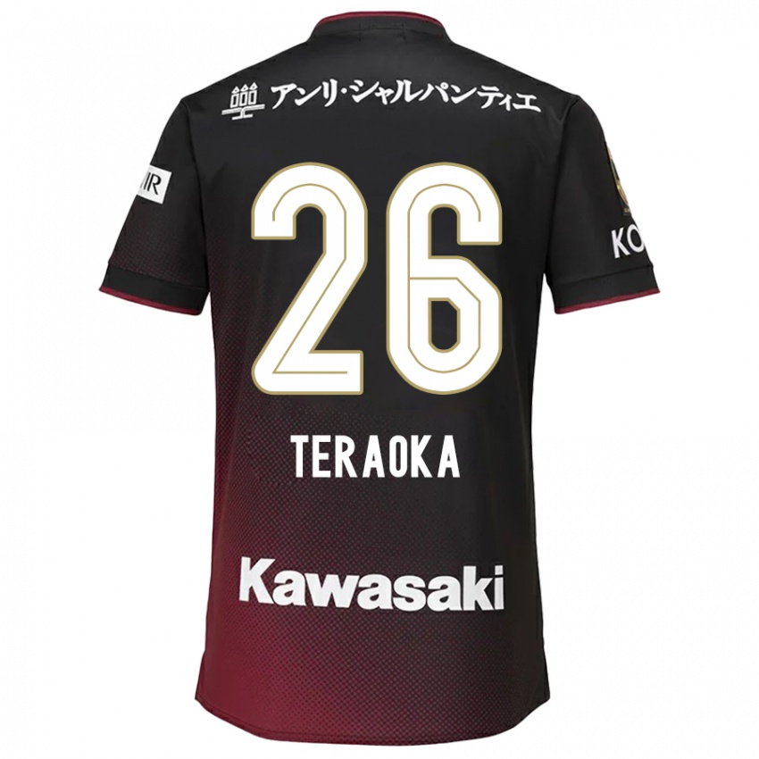 Kinderen Yuma Teraoka #26 Zwart Rood Thuisshirt Thuistenue 2024/25 T-Shirt