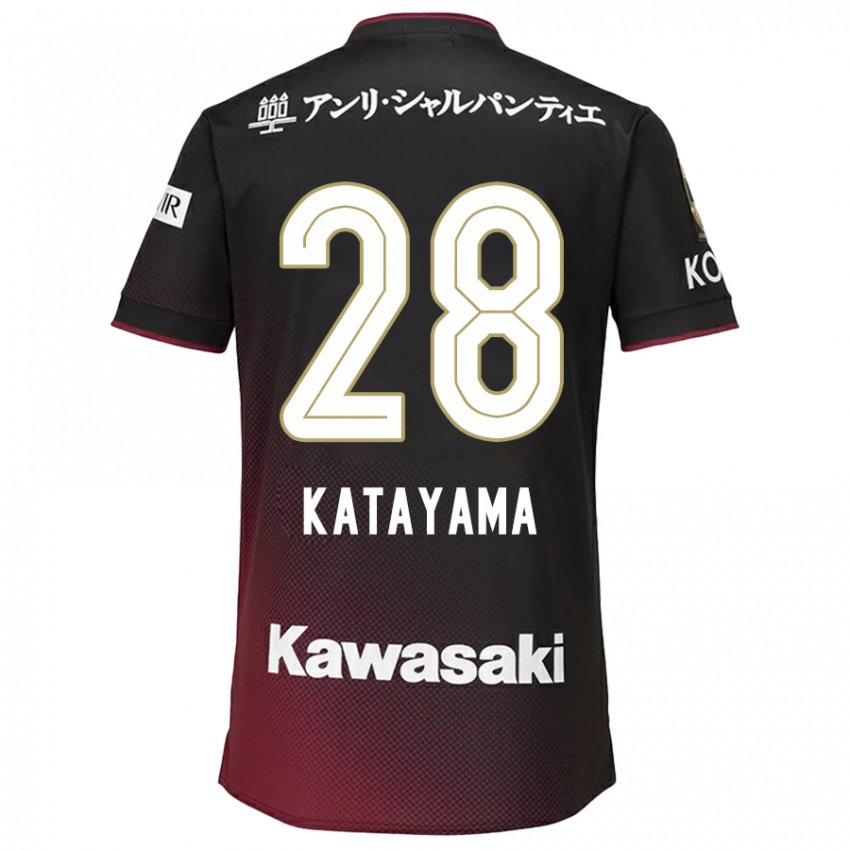 Kinderen Kota Katayama #28 Zwart Rood Thuisshirt Thuistenue 2024/25 T-Shirt