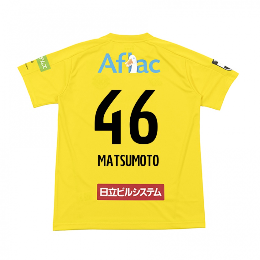 Kinderen Kenta Matsumoto #46 Geel Zwart Thuisshirt Thuistenue 2024/25 T-Shirt