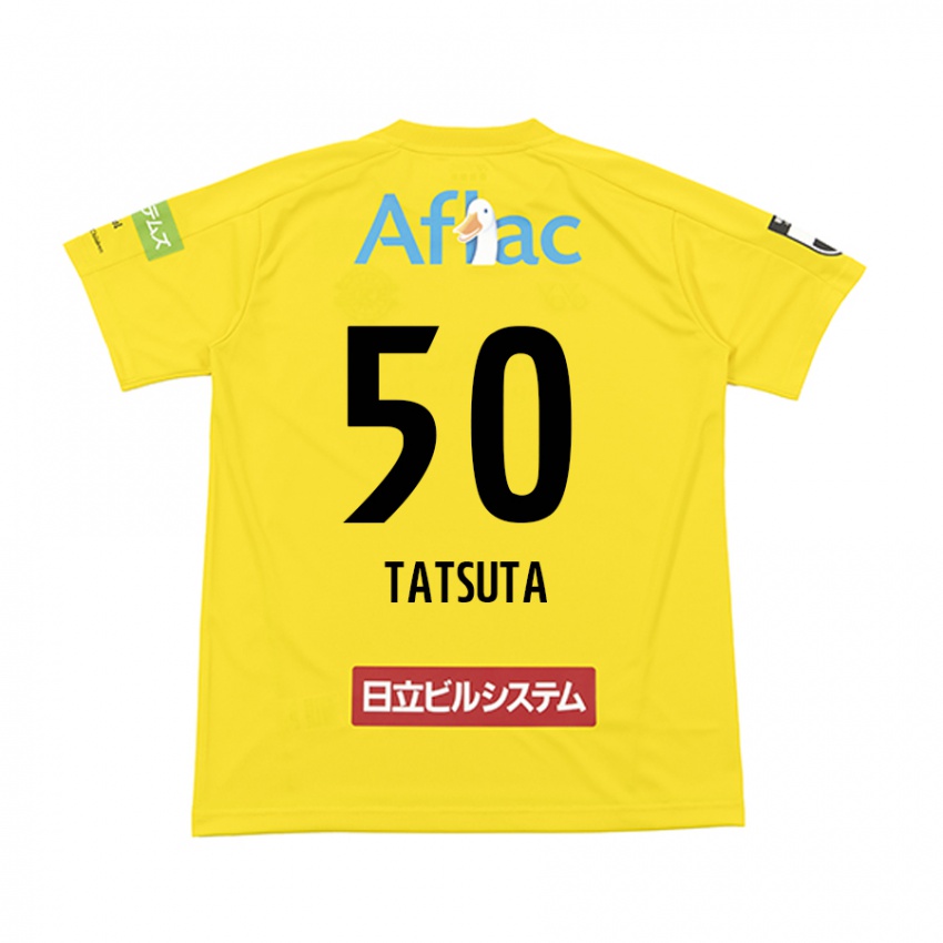 Kinderen Yugo Tatsuta #50 Geel Zwart Thuisshirt Thuistenue 2024/25 T-Shirt