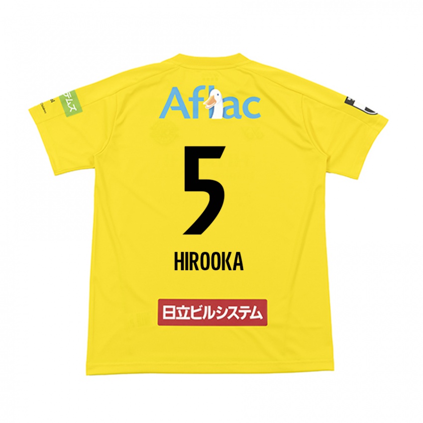 Kinderen Eita Hirooka #5 Geel Zwart Thuisshirt Thuistenue 2024/25 T-Shirt