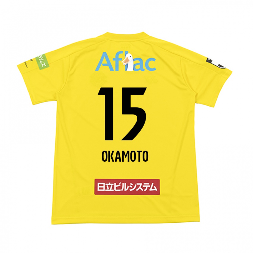 Kinderen Ryoji Okamoto #15 Geel Zwart Thuisshirt Thuistenue 2024/25 T-Shirt