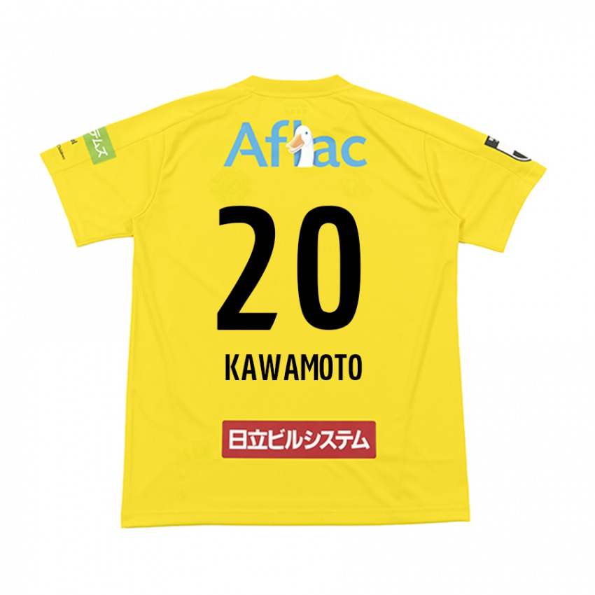 Kinderen Daizen Kawamoto #20 Geel Zwart Thuisshirt Thuistenue 2024/25 T-Shirt