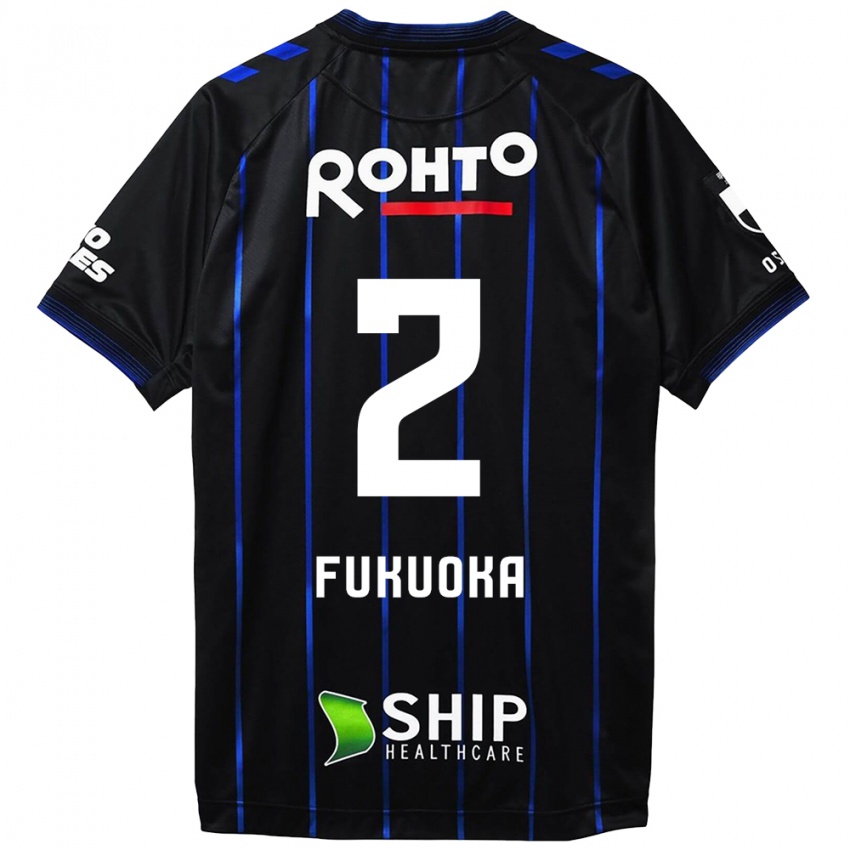 Kinderen Shota Fukuoka #2 Zwart Blauw Thuisshirt Thuistenue 2024/25 T-Shirt