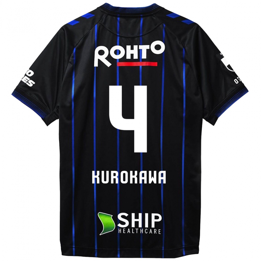 Kinderen Keisuke Kurokawa #4 Zwart Blauw Thuisshirt Thuistenue 2024/25 T-Shirt