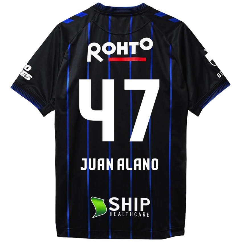 Kinderen Juan Alano #47 Zwart Blauw Thuisshirt Thuistenue 2024/25 T-Shirt