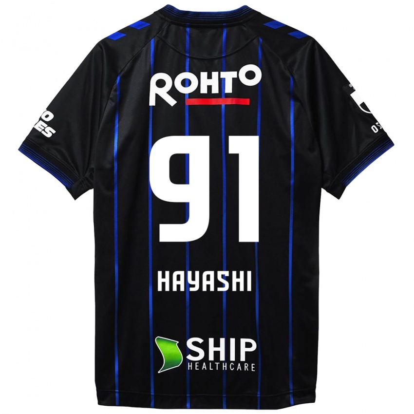 Kinderen Daichi Hayashi #91 Zwart Blauw Thuisshirt Thuistenue 2024/25 T-Shirt