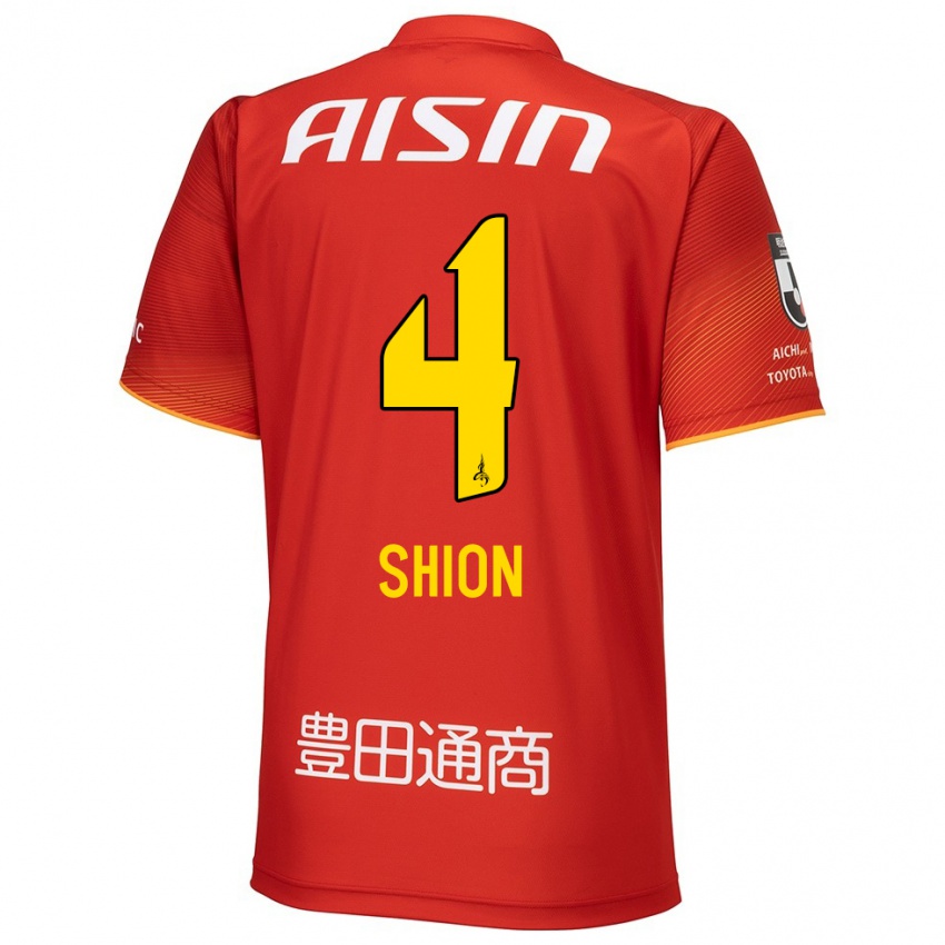 Kinderen Shion Inoue #4 Rood Wit Geel Thuisshirt Thuistenue 2024/25 T-Shirt