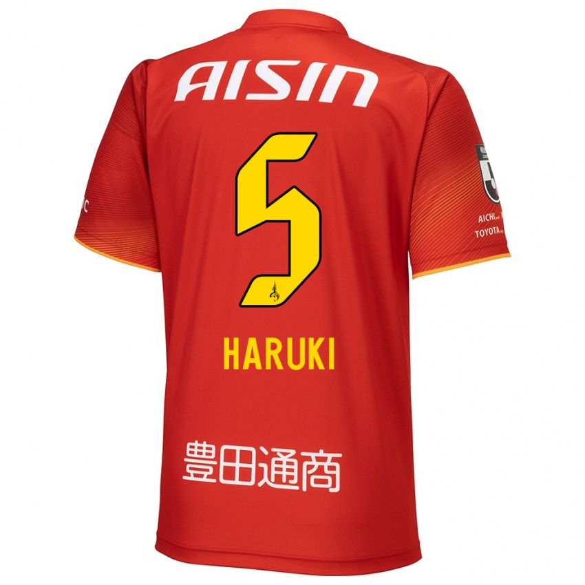 Kinderen Haruki Yoshida #5 Rood Wit Geel Thuisshirt Thuistenue 2024/25 T-Shirt