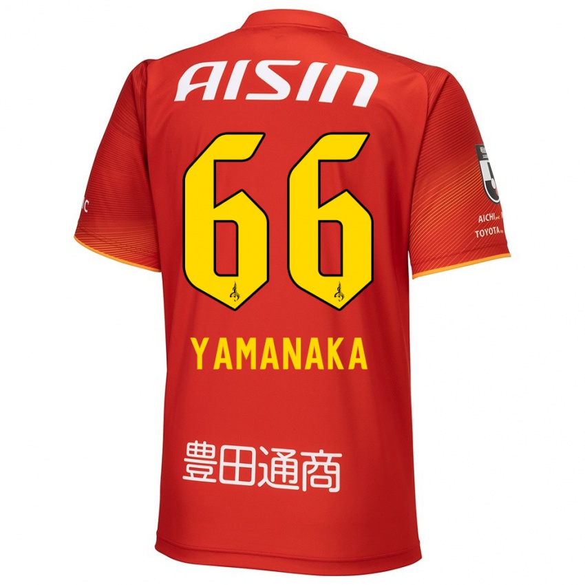 Kinderen Ryosuke Yamanaka #66 Rood Wit Geel Thuisshirt Thuistenue 2024/25 T-Shirt