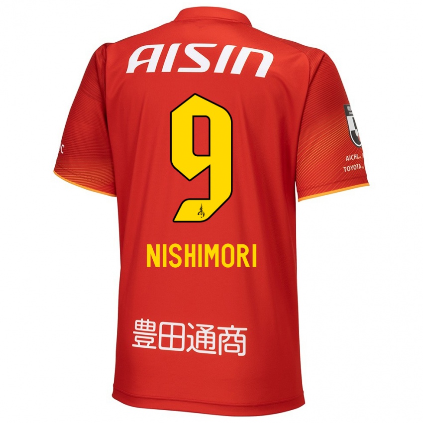 Kinderen Naoto Nishimori #9 Rood Wit Geel Thuisshirt Thuistenue 2024/25 T-Shirt