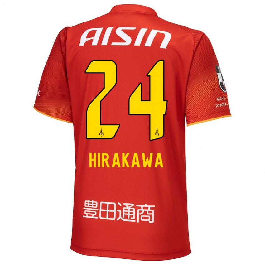 Kinderen Haruto Hirakawa #24 Rood Wit Geel Thuisshirt Thuistenue 2024/25 T-Shirt