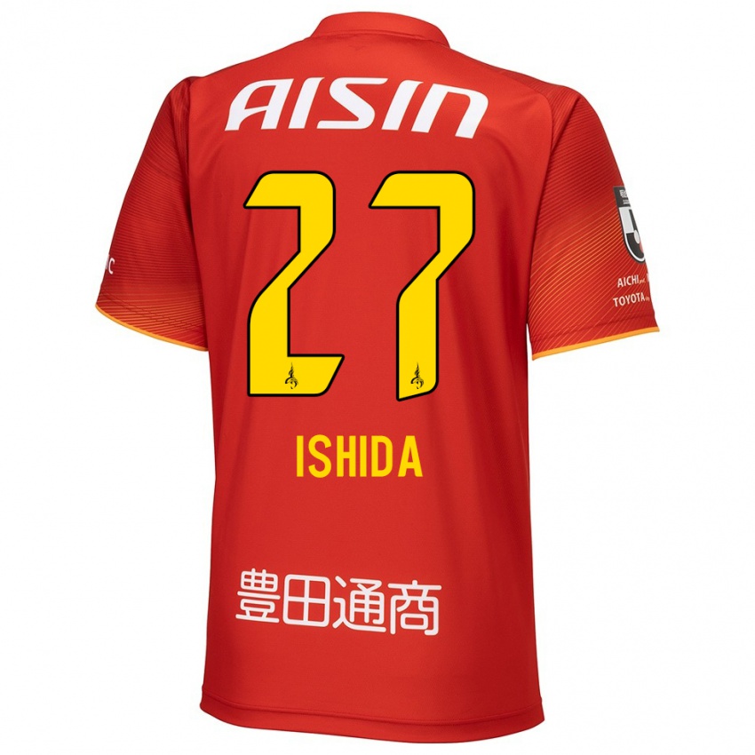 Kinderen Kakeru Ishida #27 Rood Wit Geel Thuisshirt Thuistenue 2024/25 T-Shirt