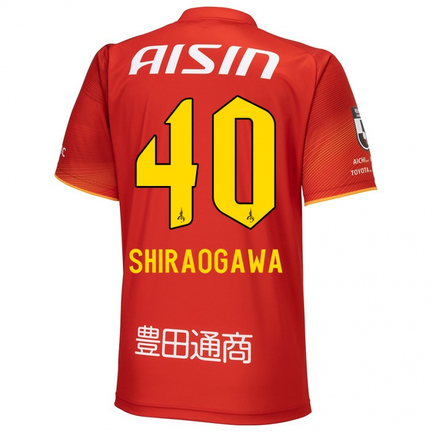 Kinderen Rekuto Shiraogawa #40 Rood Wit Geel Thuisshirt Thuistenue 2024/25 T-Shirt