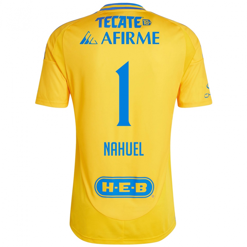 Kinderen Nahuel Guzman #1 Goud Geel Thuisshirt Thuistenue 2024/25 T-Shirt