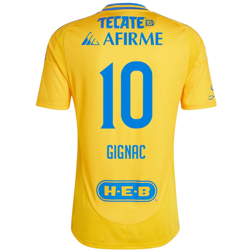 Kinderen Andre-Pierre Gignac #10 Goud Geel Thuisshirt Thuistenue 2024/25 T-Shirt