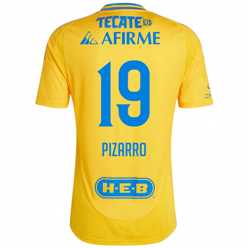 Kinderen Guido Pizarro #19 Goud Geel Thuisshirt Thuistenue 2024/25 T-Shirt