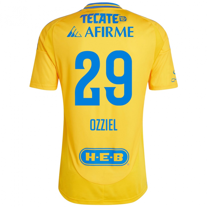 Kinderen Ozziel Herrera #29 Goud Geel Thuisshirt Thuistenue 2024/25 T-Shirt