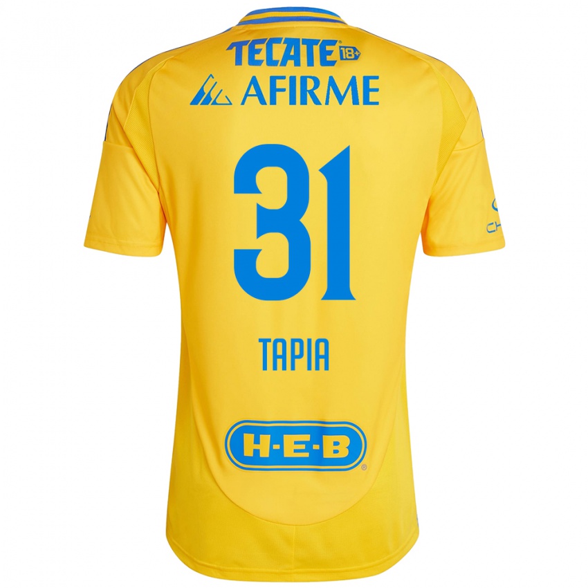 Kinderen Fernando Tapia #31 Goud Geel Thuisshirt Thuistenue 2024/25 T-Shirt