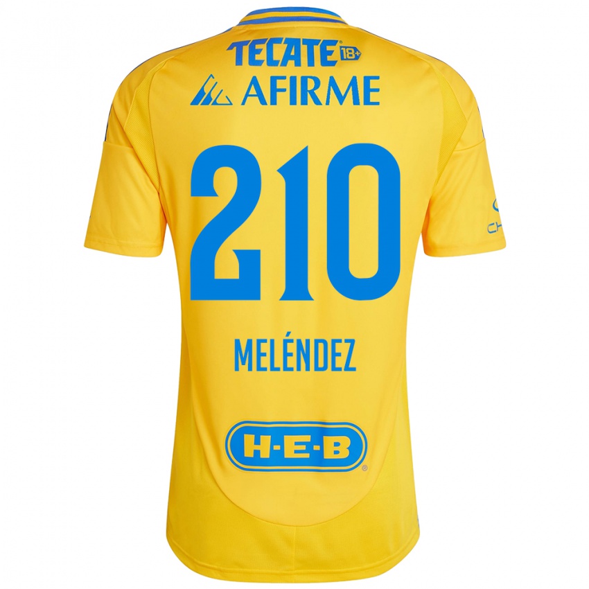 Kinderen Marcelo Meléndez #210 Goud Geel Thuisshirt Thuistenue 2024/25 T-Shirt