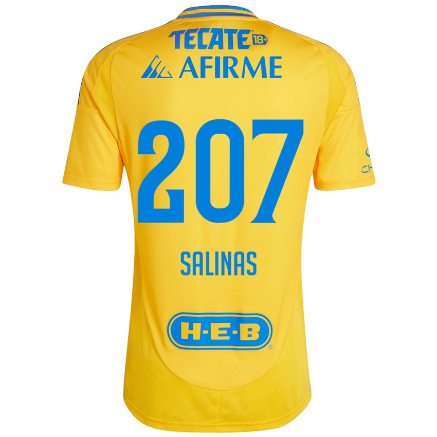 Kinderen Marcelo Salinas #207 Goud Geel Thuisshirt Thuistenue 2024/25 T-Shirt