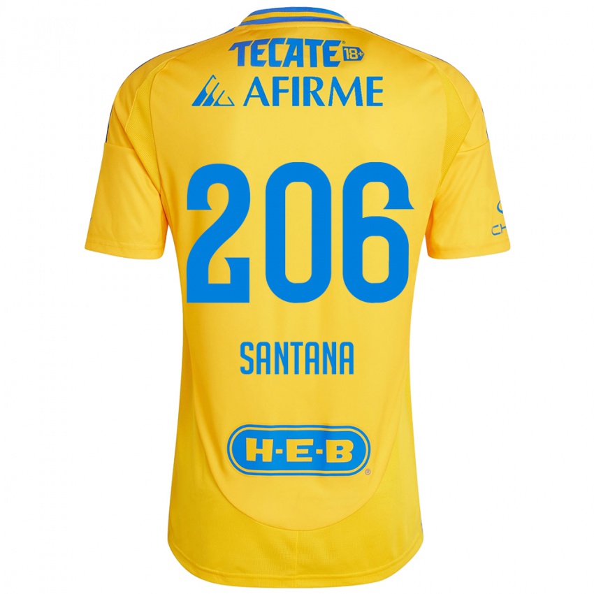 Kinderen Joel Santana #206 Goud Geel Thuisshirt Thuistenue 2024/25 T-Shirt