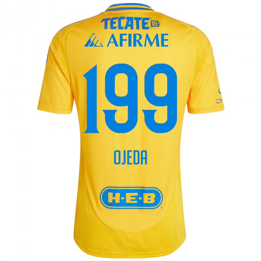 Kinderen Diego Ojeda #199 Goud Geel Thuisshirt Thuistenue 2024/25 T-Shirt