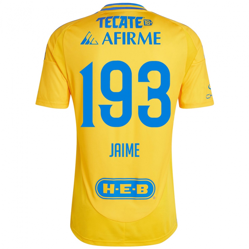 Kinderen Kenneth Jaime #193 Goud Geel Thuisshirt Thuistenue 2024/25 T-Shirt