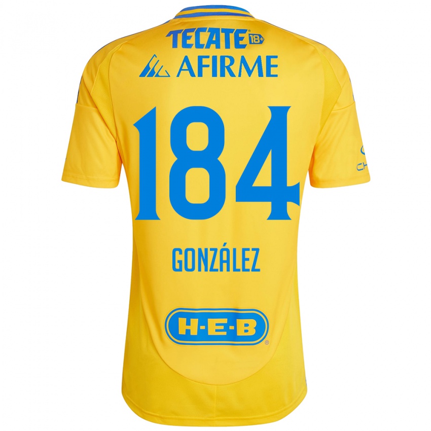 Kinderen Erick González #184 Goud Geel Thuisshirt Thuistenue 2024/25 T-Shirt