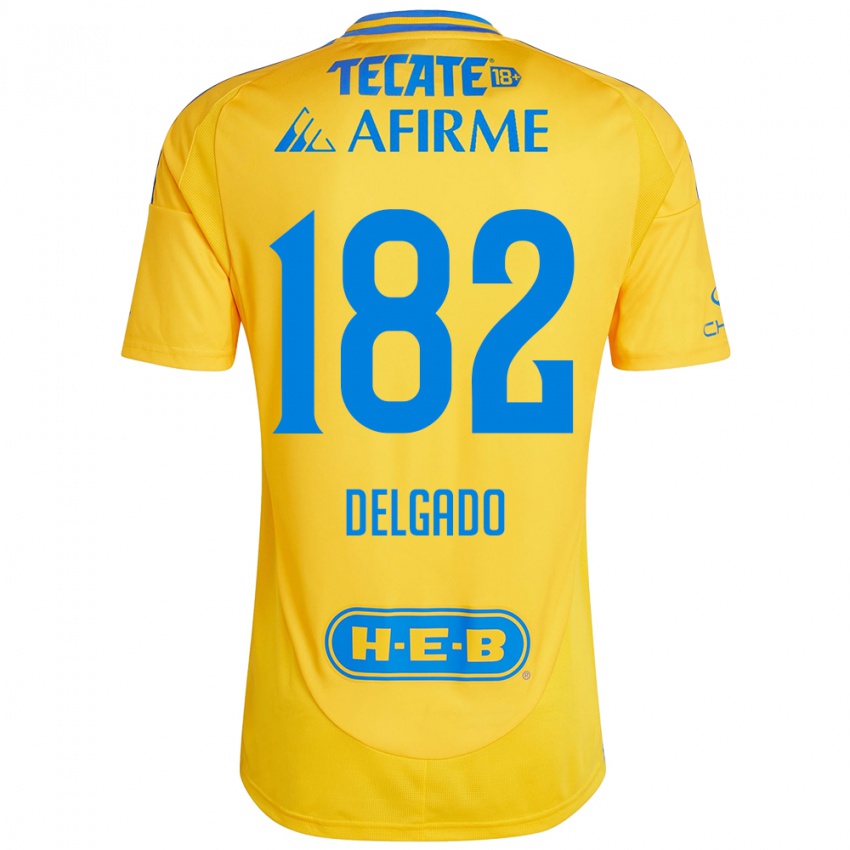 Kinderen Arturo Delgado #182 Goud Geel Thuisshirt Thuistenue 2024/25 T-Shirt