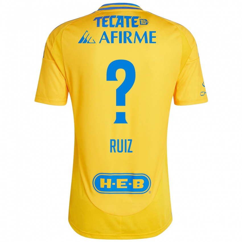 Kinderen Luis Ruiz #0 Goud Geel Thuisshirt Thuistenue 2024/25 T-Shirt