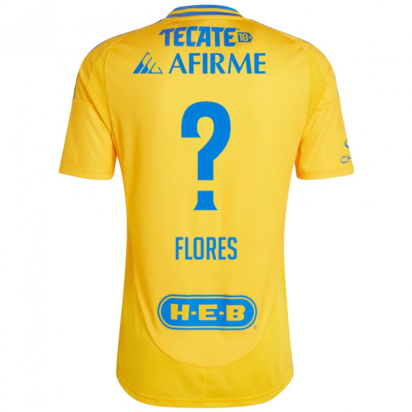 Kinderen Hernán Flores #0 Goud Geel Thuisshirt Thuistenue 2024/25 T-Shirt