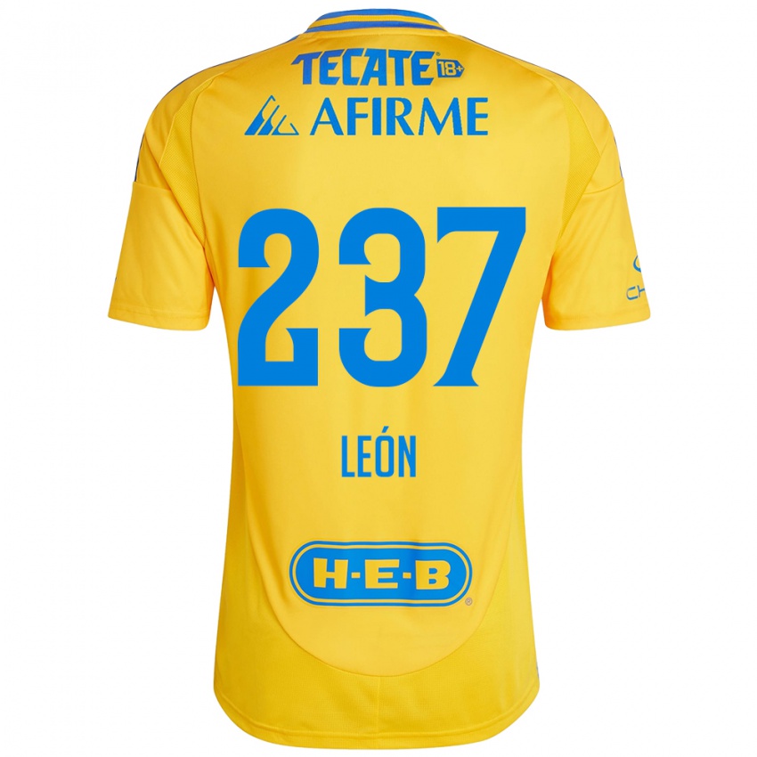 Kinderen Gabriel León #237 Goud Geel Thuisshirt Thuistenue 2024/25 T-Shirt