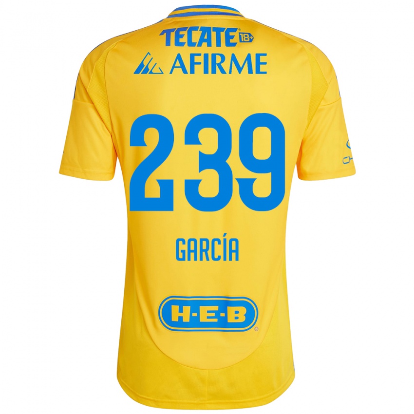 Kinderen Diego García #239 Goud Geel Thuisshirt Thuistenue 2024/25 T-Shirt