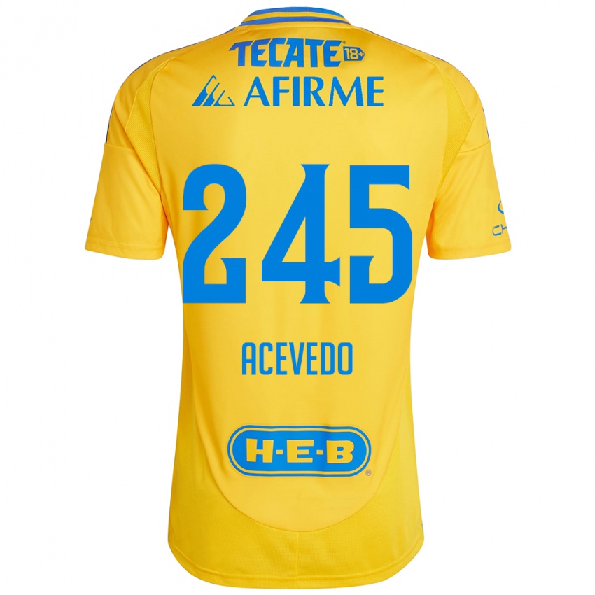 Kinderen Kevin Acevedo #245 Goud Geel Thuisshirt Thuistenue 2024/25 T-Shirt