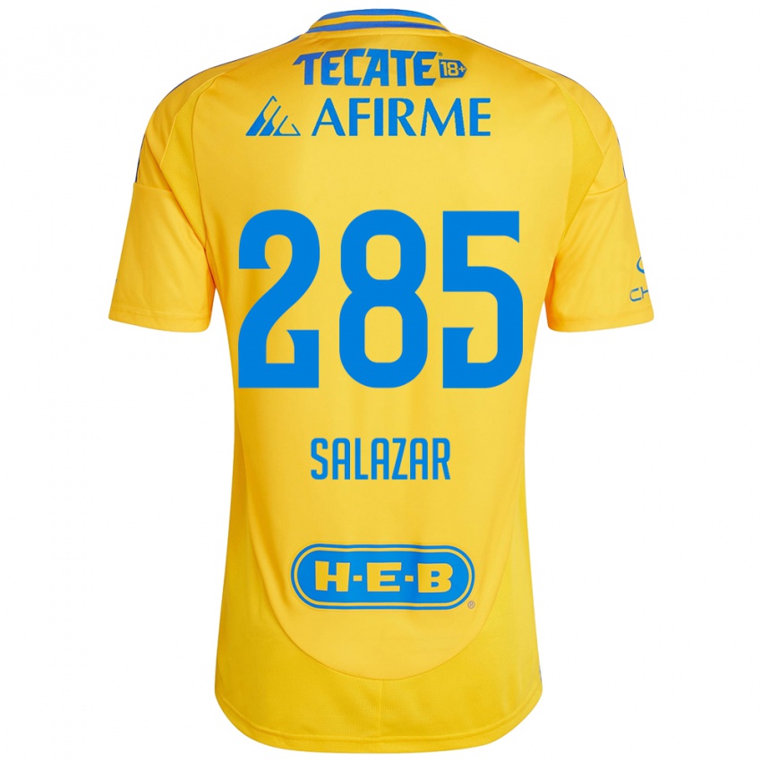 Kinderen Bryan Salazar #285 Goud Geel Thuisshirt Thuistenue 2024/25 T-Shirt