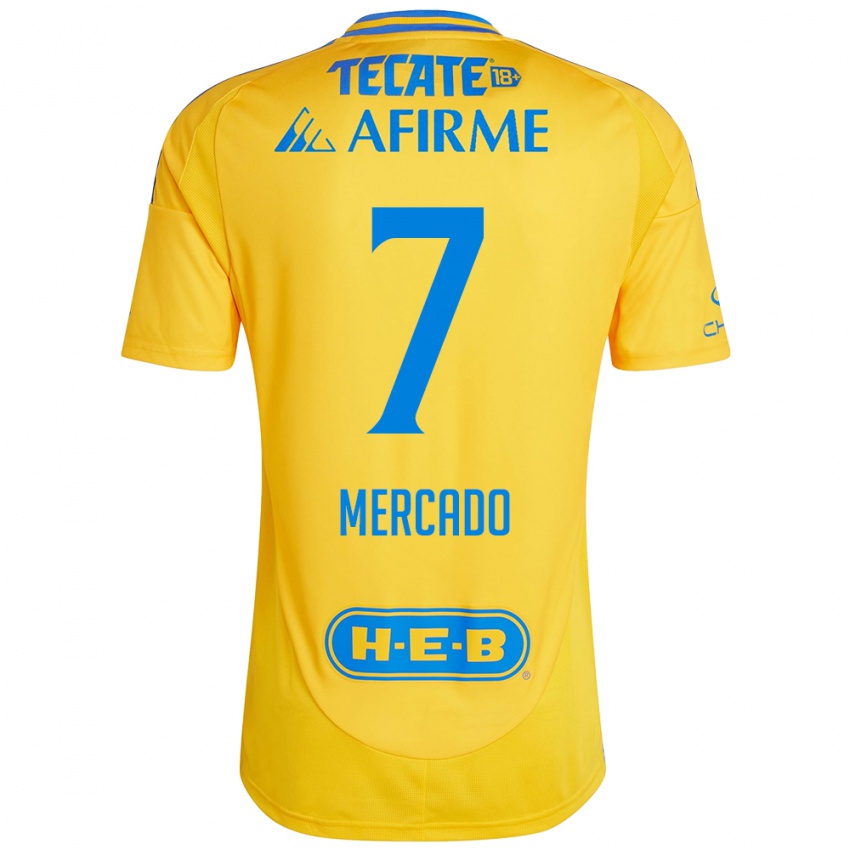 Kinderen Liliana Mercado #7 Goud Geel Thuisshirt Thuistenue 2024/25 T-Shirt