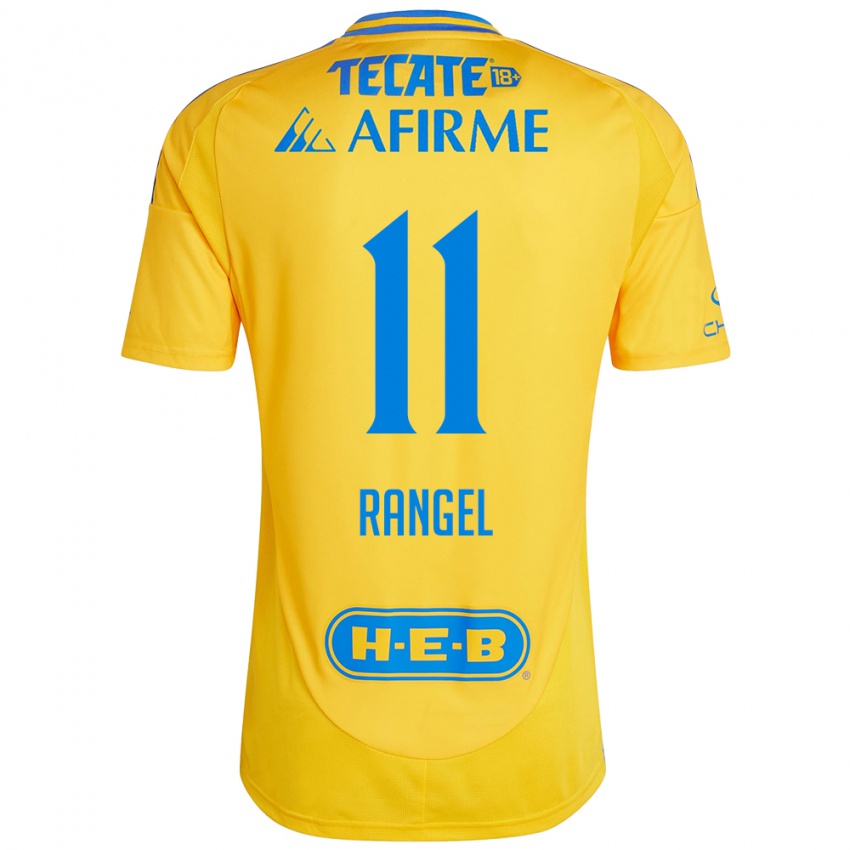 Kinderen Nayeli Rangel #11 Goud Geel Thuisshirt Thuistenue 2024/25 T-Shirt