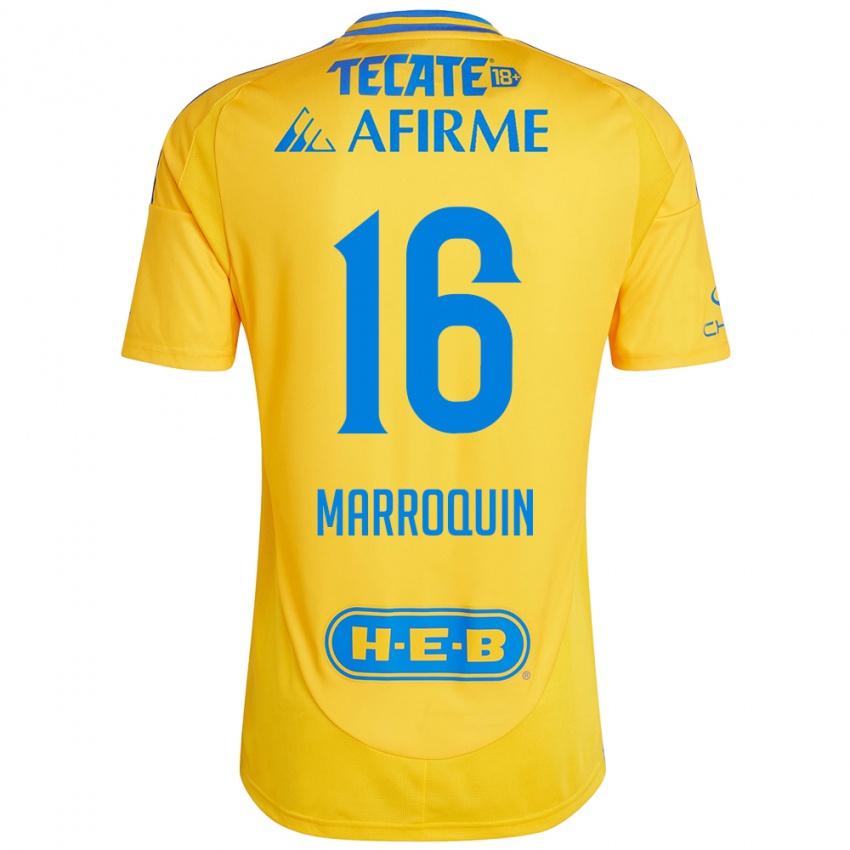 Kinderen Ammanda Marroquin #16 Goud Geel Thuisshirt Thuistenue 2024/25 T-Shirt