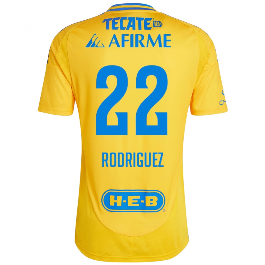 Kinderen Anika Rodriguez #22 Goud Geel Thuisshirt Thuistenue 2024/25 T-Shirt