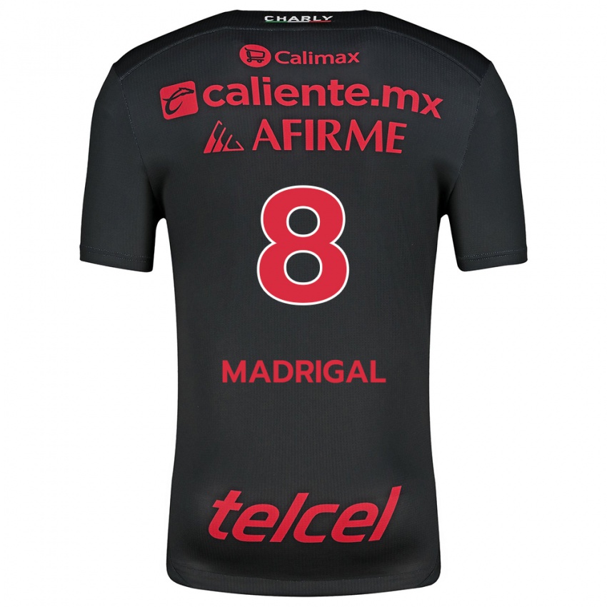 Kinderen Fernando Madrigal #8 Zwart Rood Thuisshirt Thuistenue 2024/25 T-Shirt