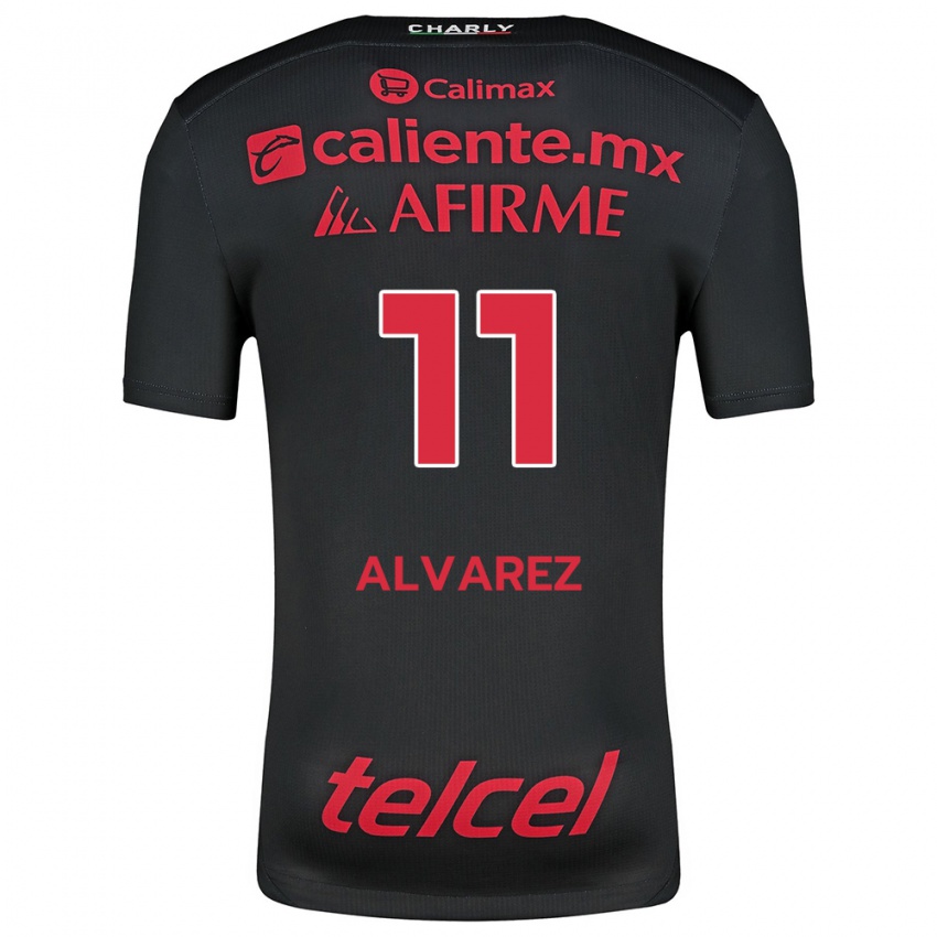 Kinderen Efraín Álvarez #11 Zwart Rood Thuisshirt Thuistenue 2024/25 T-Shirt